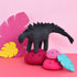 DASHDU - Sleepy Stegosaurus - Charcoal Grey Felt Dinosaur